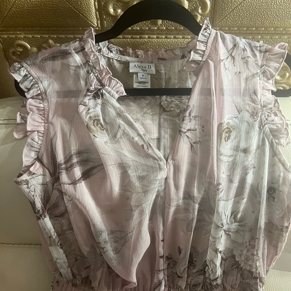 New Women's Pink Floral Dress size 8
